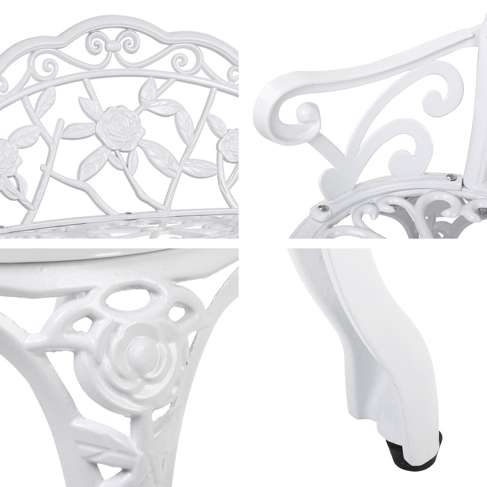 Outdoor Garden Bench - Vintage White