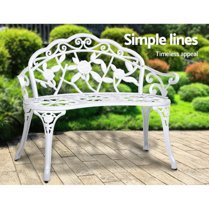 Outdoor Garden Bench - Vintage White