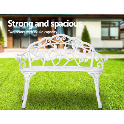 Outdoor Garden Bench - Vintage White