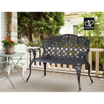 Garden Bench Patio Porch Park Lounge Cast Aluminium Outdoor Furniture