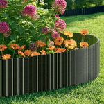 Garden Edging 10mx30cm Lawn Edge Border Fence Steel Black