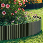 Garden Edging 10mx30cm Lawn Edge Border Fence Steel Black