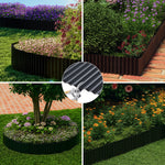 Garden Edging 10mx30cm Lawn Edge Border Fence Steel Black