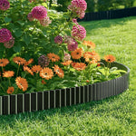 Garden Edging 10mx30cm Lawn Edge Border Fence Steel Black