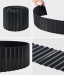 Garden Edging 10mx30cm Lawn Edge Border Fence Steel Black