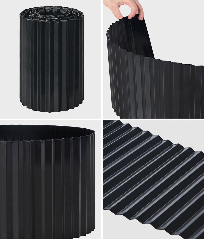 Garden Edging 10mx30cm Lawn Edge Border Fence Steel Black