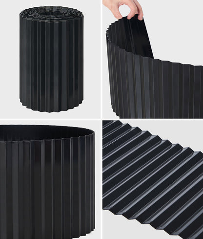 Garden Edging 10mx30cm Lawn Edge Border Fence Steel Black