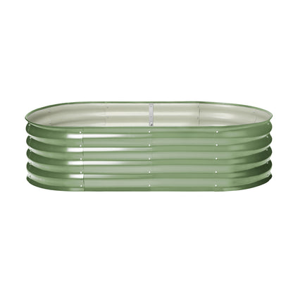 2x Garden Bed 320x80x42cm Planter Box Raised Container Galvanised Green
