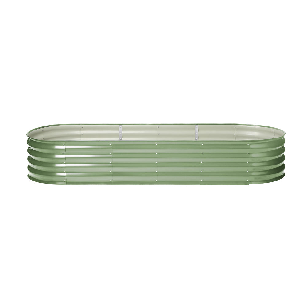 3x Garden Bed 160x80x42cm Planter Box Raised Container Galvanised Green