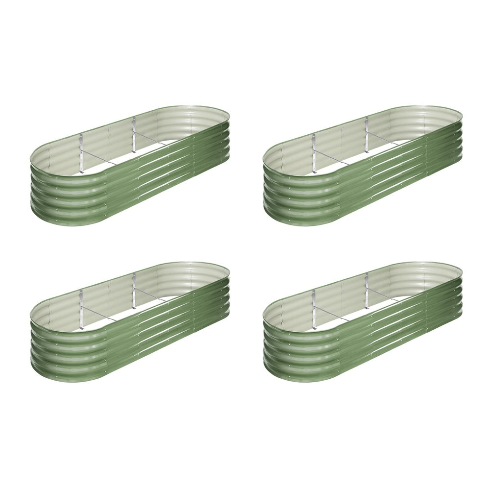 Garden Bed Planter Box Raised Container Galvanised Green