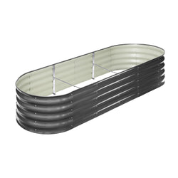 4X Galvanised Raised Garden Bed 240x80x42CM Planter Box for Vegetables
