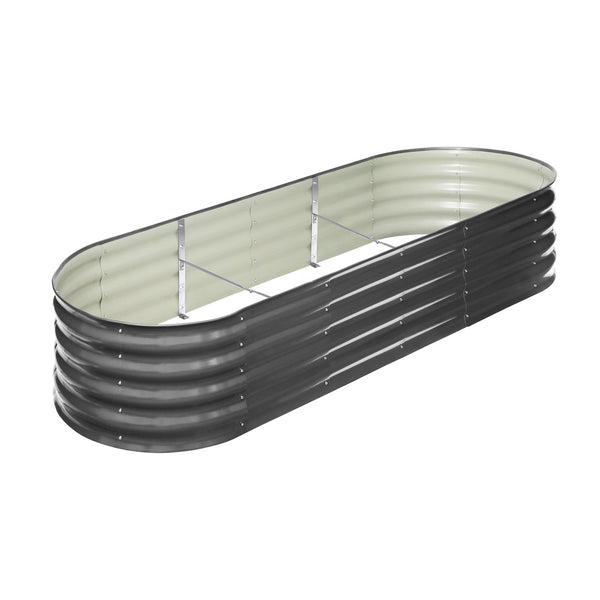  4X Galvanised Raised Garden Bed 240x80x42CM Planter Box for Vegetables