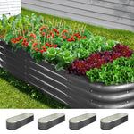 4X Galvanised Raised Garden Bed 240x80x42CM Planter Box for Vegetables