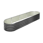 Set of 4 Galvanised Steel Garden Beds – 320x80x42cm