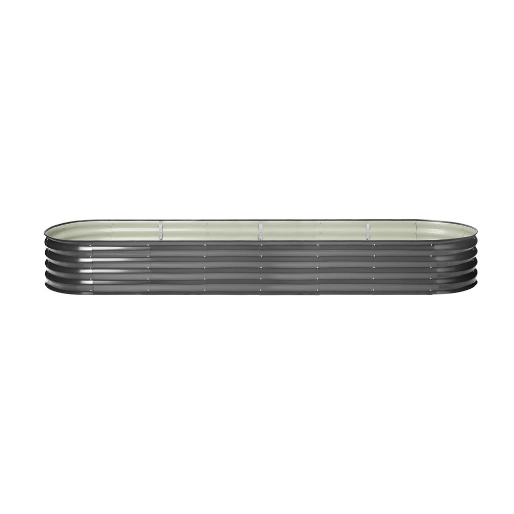 Set of 4 Galvanised Steel Garden Beds – 320x80x42cm