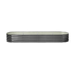 Set of 3 Galvanised Steel Garden Beds – 320x80x42cm