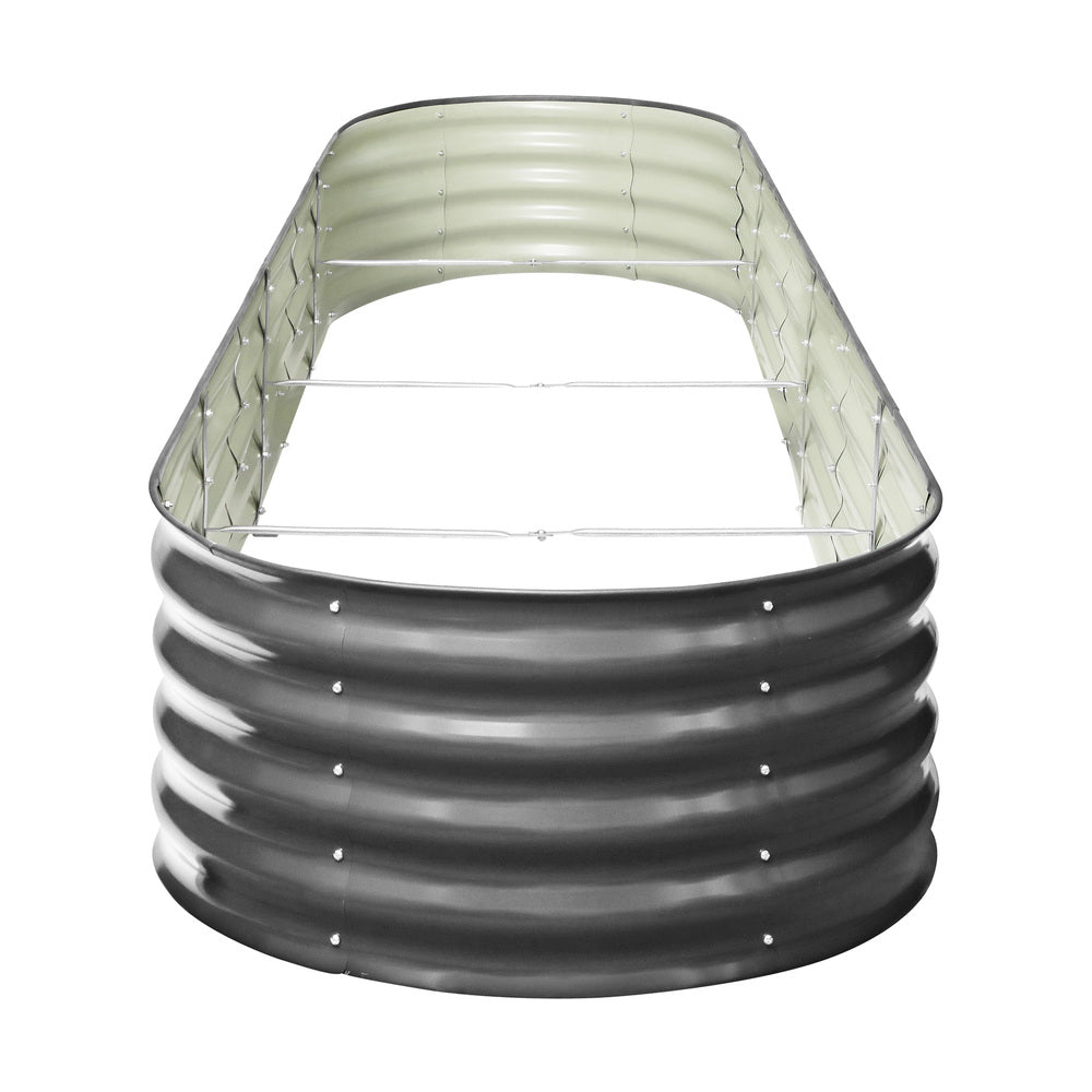 Set of 4 Galvanised Steel Garden Beds – 320x80x42cm