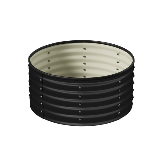Garden Bed 90x45cm Galvanised Steel Round