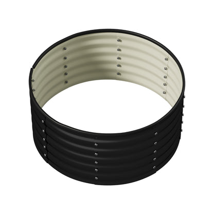 Garden Bed 90x45cm Galvanised Steel Round