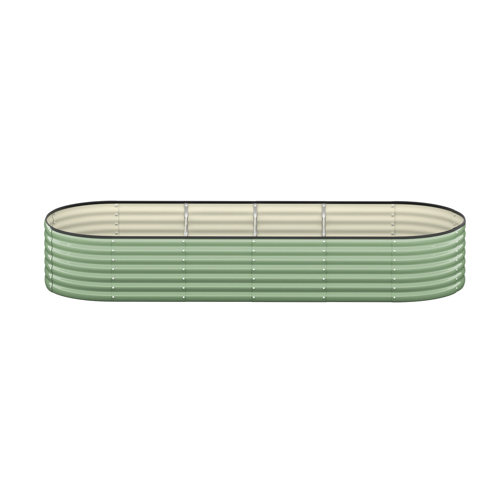 4x Garden Bed 240x80x56cm Planter Box Raised Container Galvanised Green