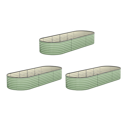 High-quality Garden Bed Planter Box Raised Container Galvanised Green