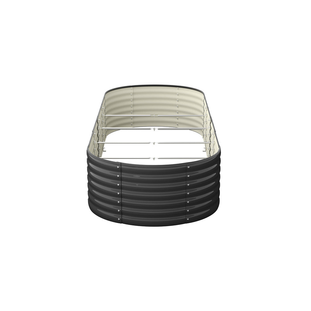 Raised Garden Bed Beds Kit Planter Oval Galvanised Steel