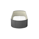 2-Pack Galvanised Steel Garden Beds – 240x80x56cm Heavy-Duty Planters