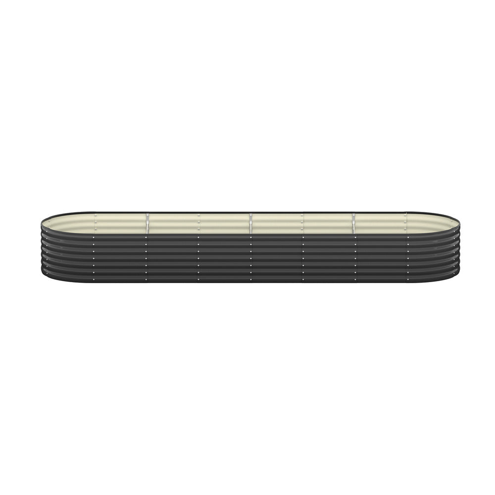 Raised Garden Bed Beds Kit Planter Oval Galvanised Steel