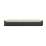Set of 3 Galvanised Steel Garden Beds – 320x80x56cm