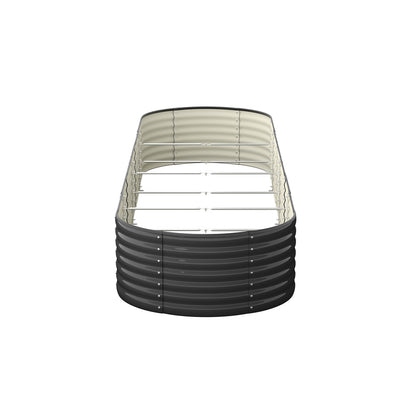 Raised Garden Bed Beds Kit Planter Oval Galvanised Steel
