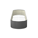 Set of 2 Galvanised Steel Garden Beds – 320x80x56cm