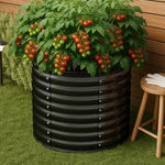 Garden Bed 80x68cm Galvanised Steel Round