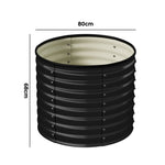 Garden Bed 80x68cm Galvanised Steel Round