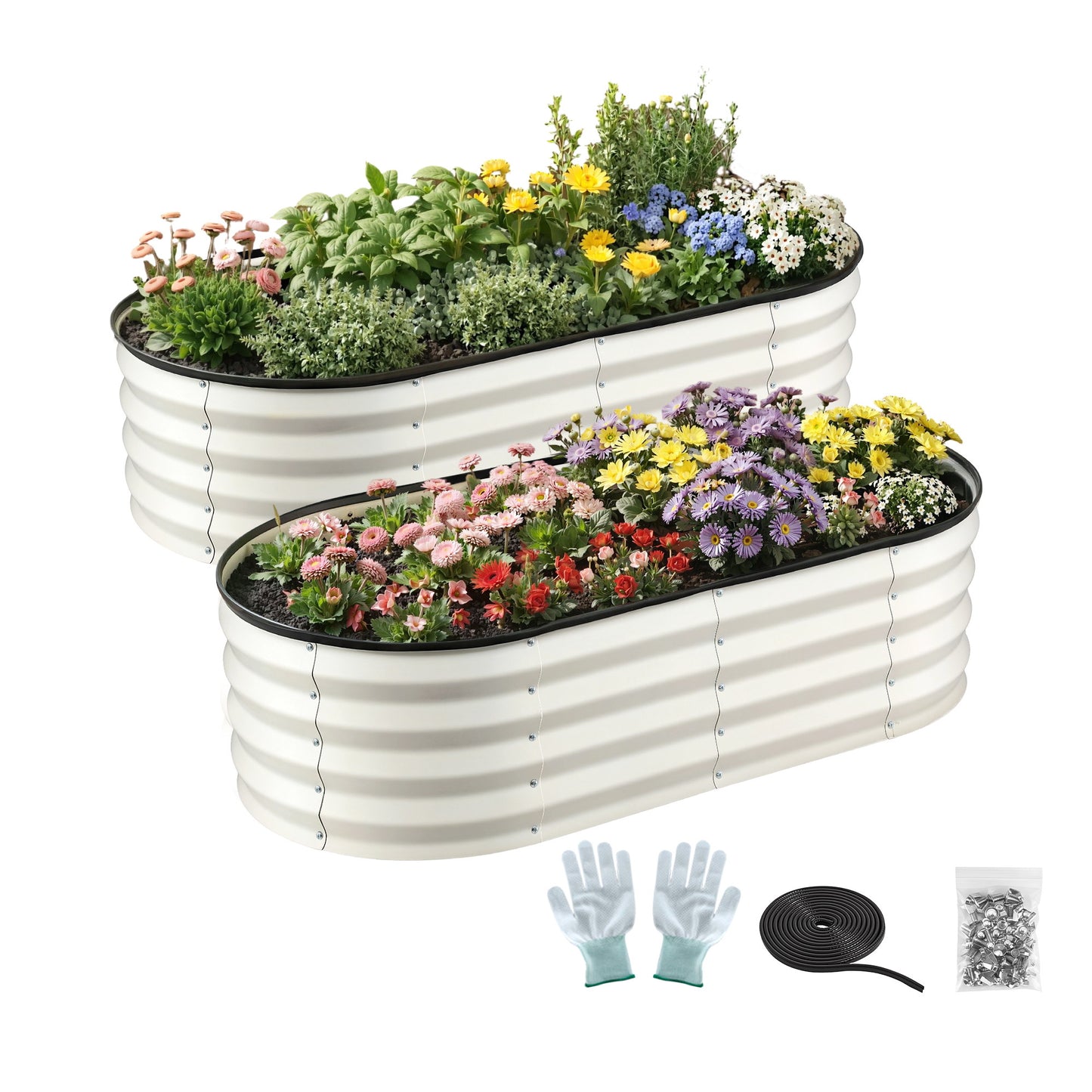 Raised Garden Bed 2 Pack Galvanised Planter Box | HomeAndLiving