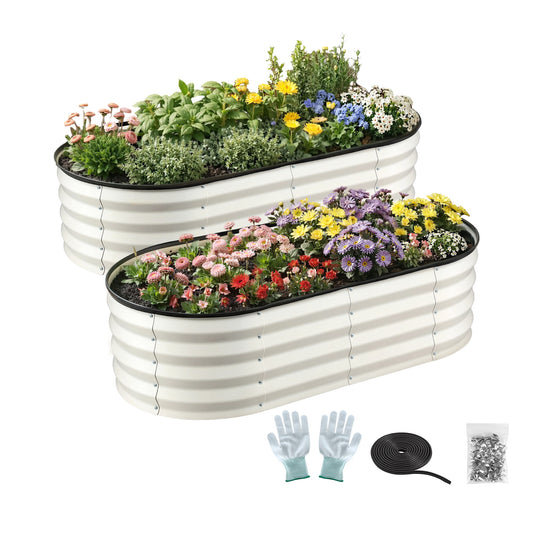 Raised Garden Bed 2 Pack Galvanised Planter Box | HomeAndLiving