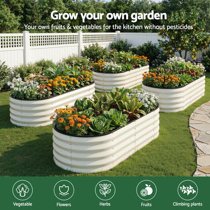 Raised Garden Bed 2 Pack Galvanised Planter Box | HomeAndLiving