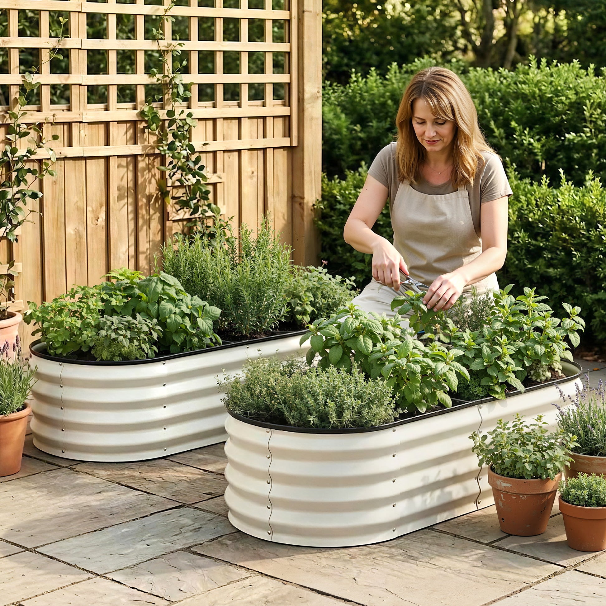 Raised Garden Bed 2 Pack Galvanised Planter Box | HomeAndLiving