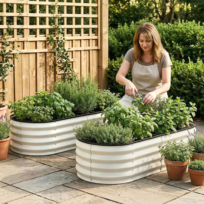 Raised Garden Bed 2 Pack Galvanised Planter Box | HomeAndLiving