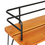 Outdoor Garden Bench - Wooden Steel