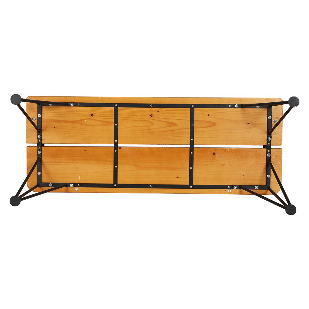 Outdoor Garden Bench - Wooden Steel