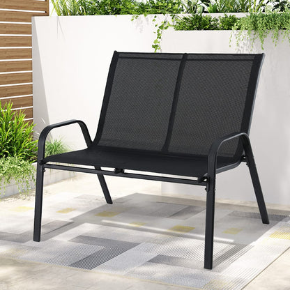 Outdoor Bench Steel Frame 101x68x88cm