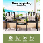 Outdoor Garden Loveseat - Black