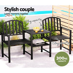 Outdoor Garden Loveseat - Black