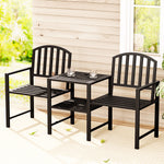 Outdoor Garden Loveseat - Black