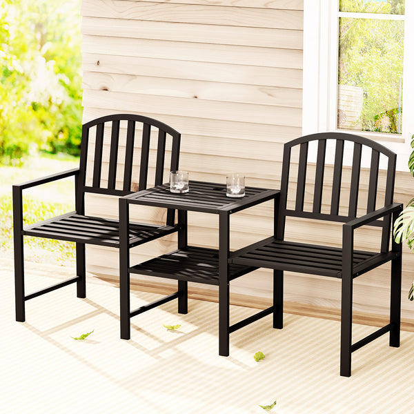  Outdoor Garden Loveseat - Black