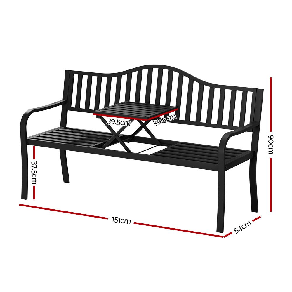 Versatile Foldable Loveseat Garden Bench