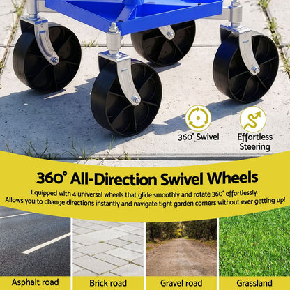 Rolling Garden Stool 360 Swivel Adjustable | HomeAndLiving - 6
