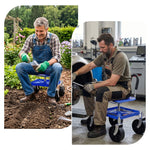Rolling Garden Stool 360 Swivel Adjustable | HomeAndLiving