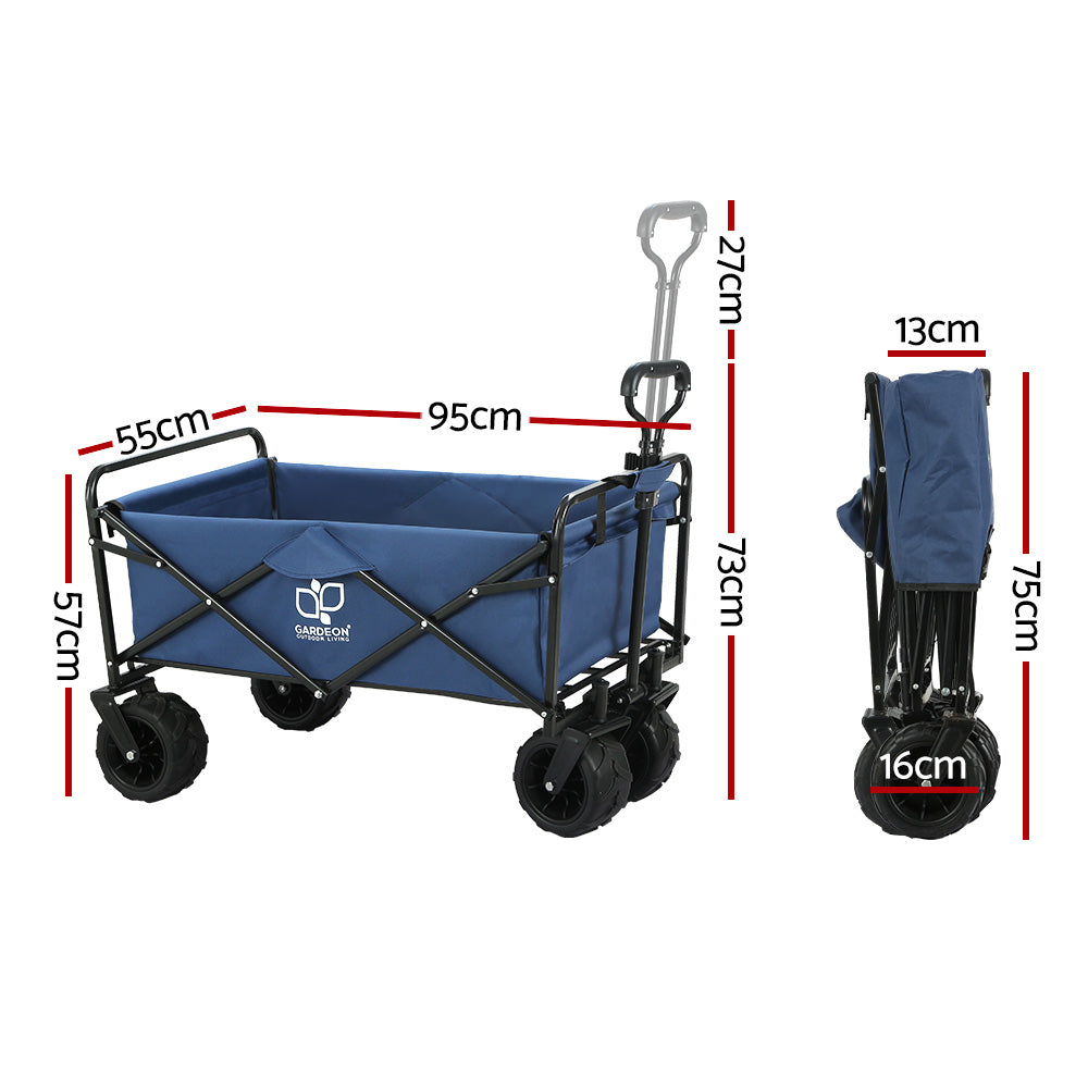 Garden Cart Folding 120Kg Trolley Camping Wagon Barrow Outdoor Beach