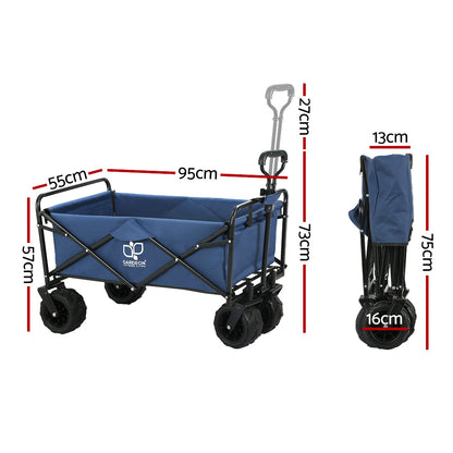 Garden Cart Folding 120Kg Trolley Camping Wagon Barrow Outdoor Beach